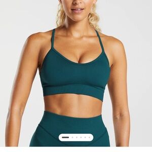 Teal Strappy Sports Bra
